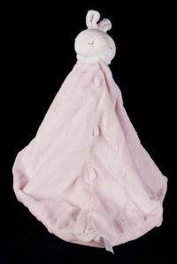 Angel Dear Bunny Rabbit Pink Plush Lovey Blanket